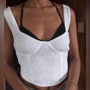 UO Zelma Knit Corset Tank Top